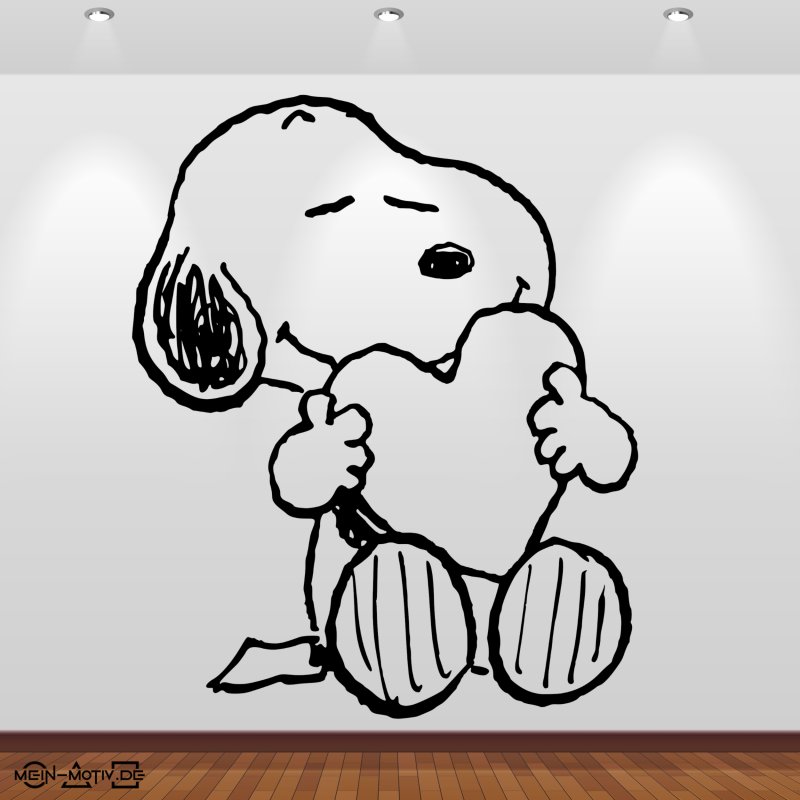 Preview: 46372 Snoopy Mein-Motiv-de Wandtattoo Wandbild Parkett